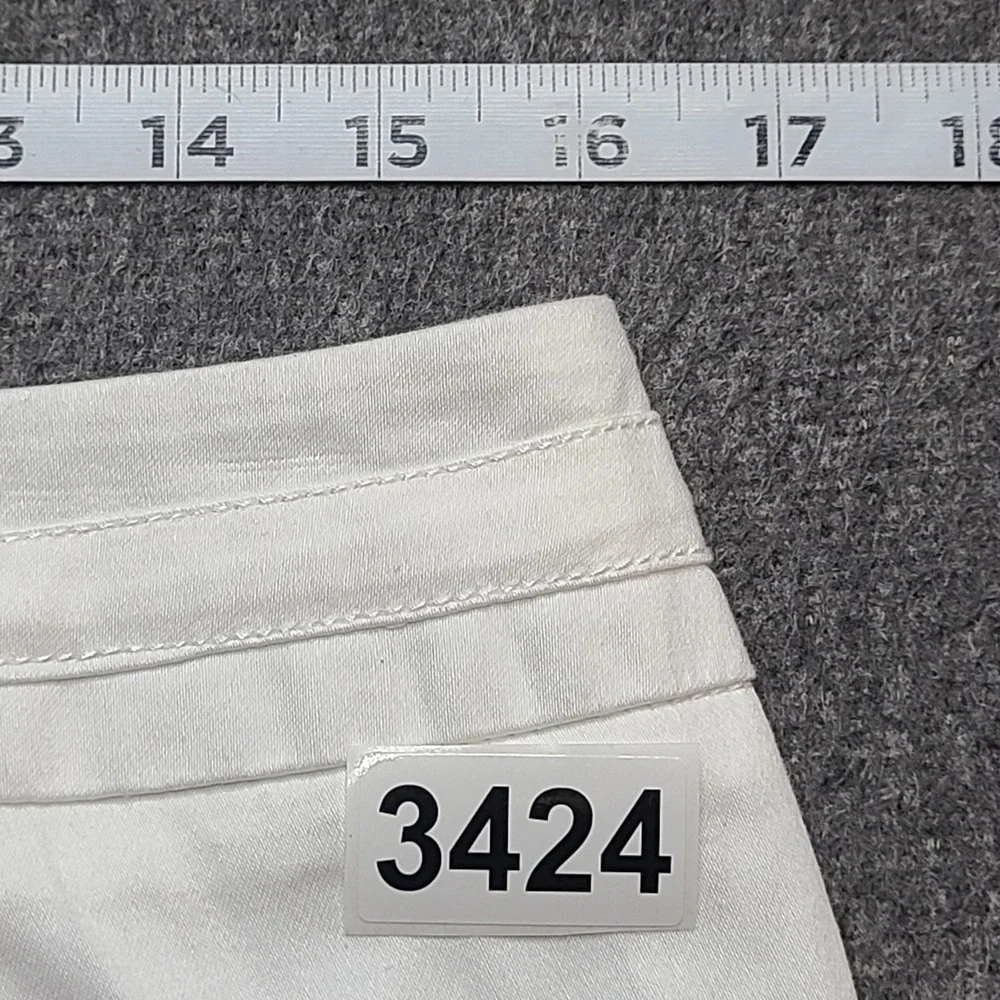 Larry Levine Slim Leg Crop Pants Women 12P‎ White New Slim Fit Petite Trousers